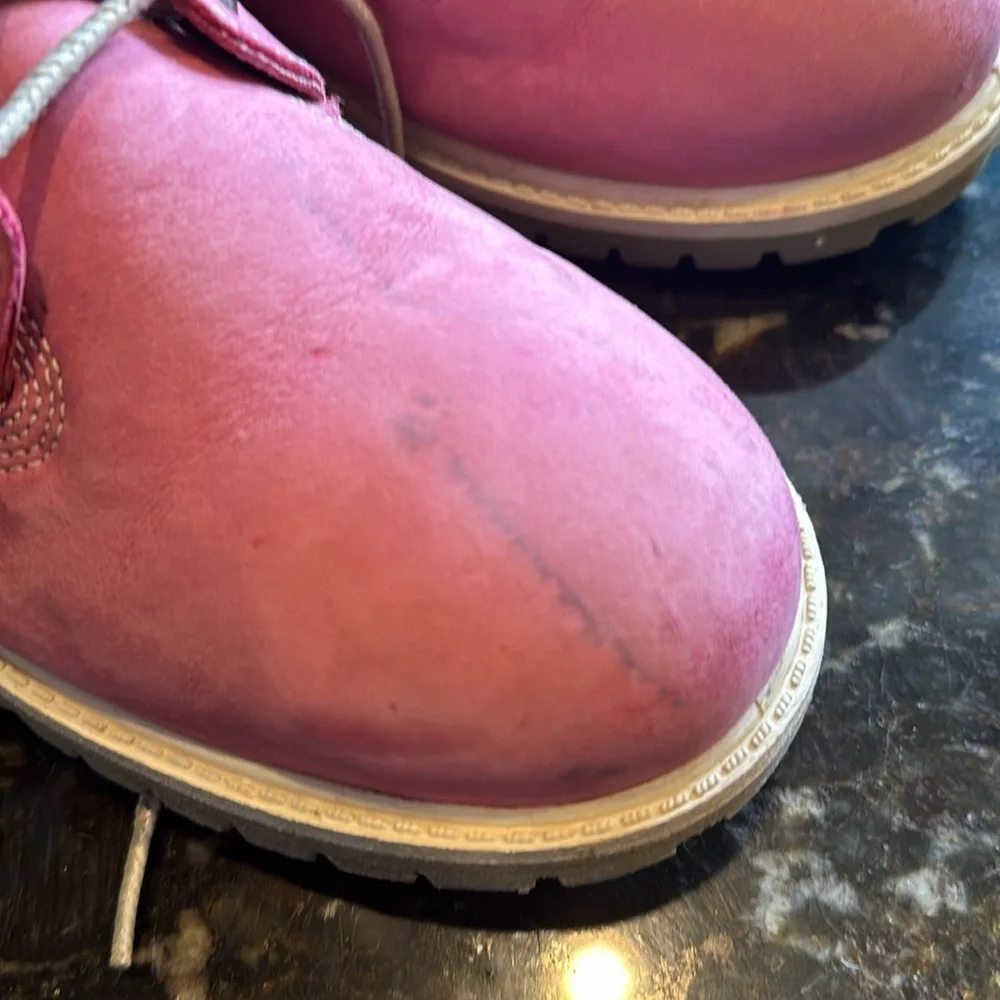 Pink girls timberland boots